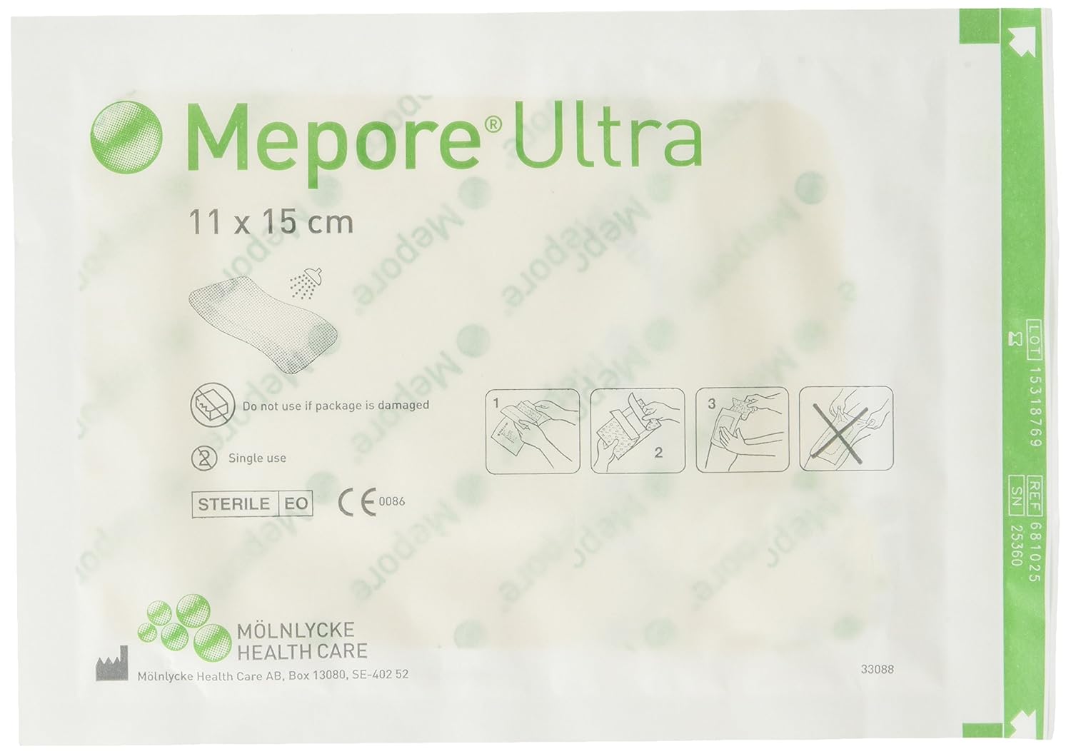 Mepore 99Xx0320 Ultra Waterproof Adhesive Dressing, 11Cm X 15Cm, Pack Of 40