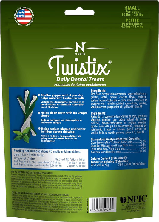 Twistix 5.5-Ounce Original Dental Chew Treats For Dogs, Small, Vanilla Mint Flavor