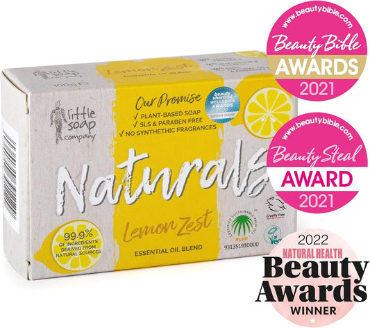 Little Soap Company Naturals Range - Bar Soap | Vegan, Cruelty Free, No Sls Or Parabens, Refreshing Cleansing Soap Bars, Natural Eco Friendly Body & Hand Soap, 100G (Citrus & Lavender) (Pack Of 2)
