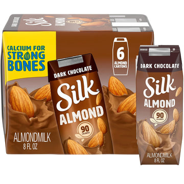 Silk Shelf-Stable Almond Milk Singles, Dark Chocolate, Dairy-Free, Vegan, Non-Gmo Project Verified, 8 Oz., 6 Pack