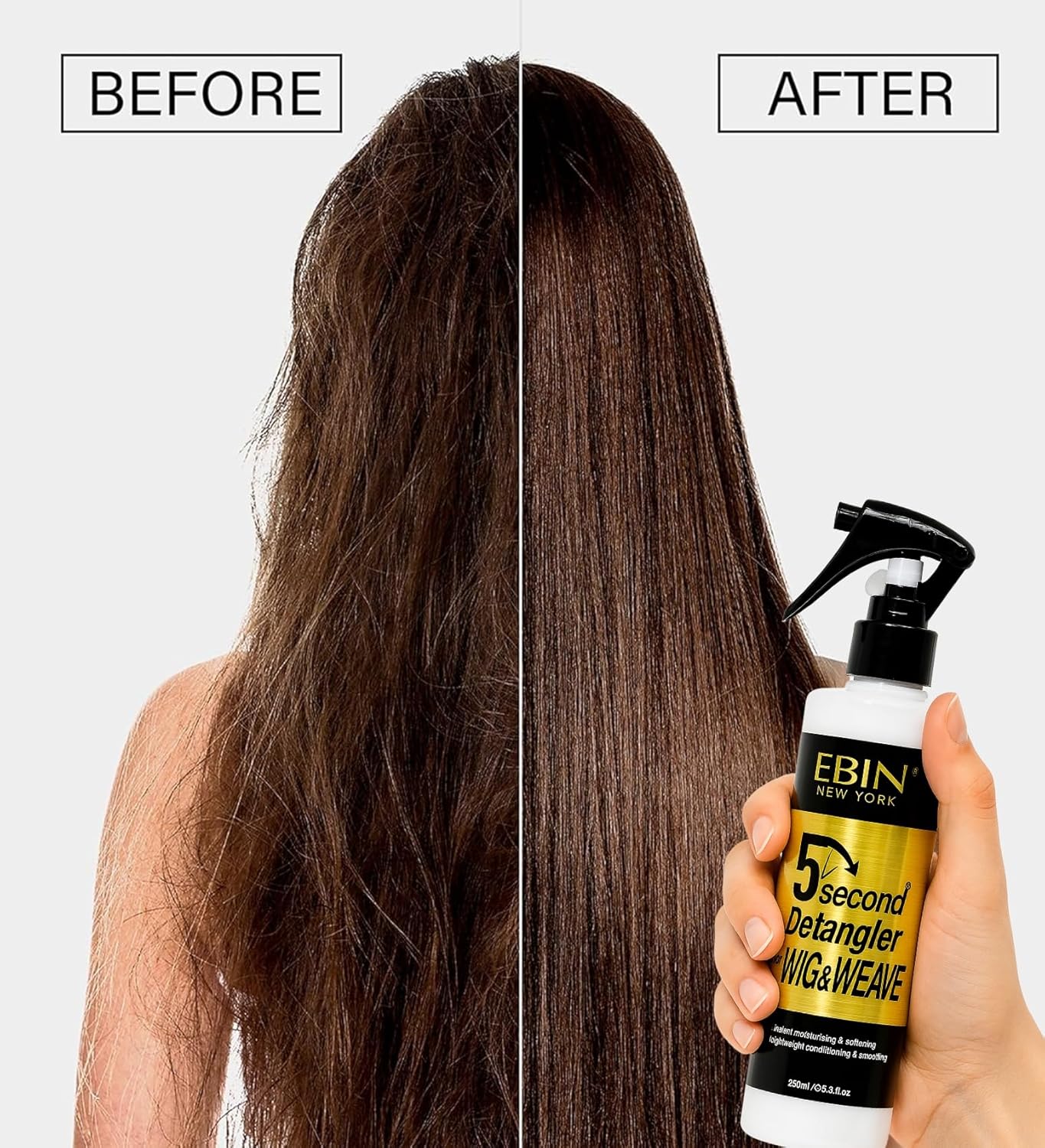 EBIN NEW YORK 5 Second Detangler for Wig 8.5 oz / 250ml : Amazon.co.uk: Beauty