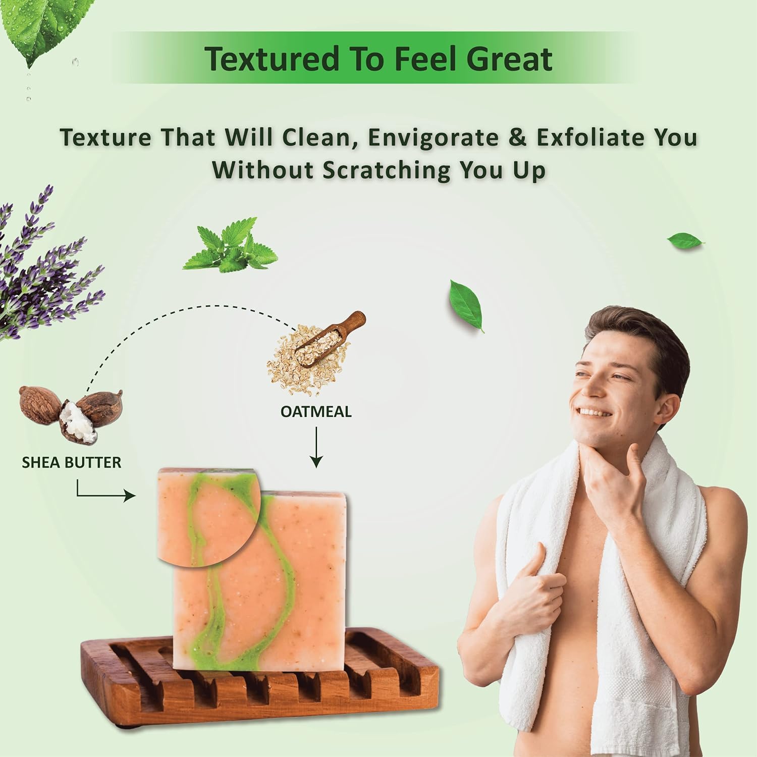 The Black Stuff All Natural Bar Soap For Men Handmade Cold Process Soaps With Organic Ingredients And Essential Oils - Mens Soap For Daily Use, Citrus Cedarwood Scrub Body Soap : Beauty & Personal Care