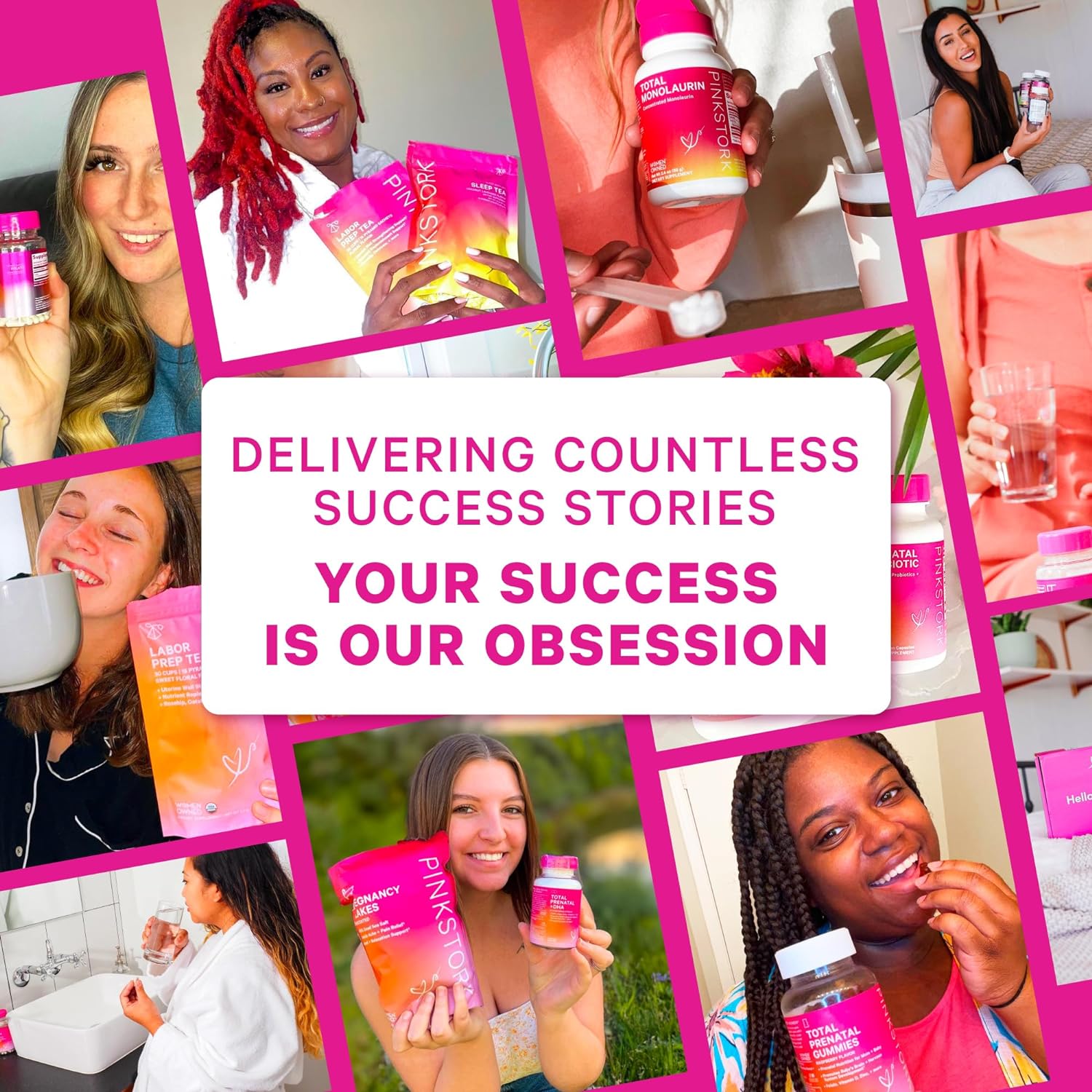 Pink Stork Prenatal Vitamin Duo: Prenatal Vitamins and Probiotics for Pregnant Women -Morning Sickness and Fetal Development Support with DHA, Folate, Vitamin B6, and More - 2 Products, 90 Capsules : Health & Household