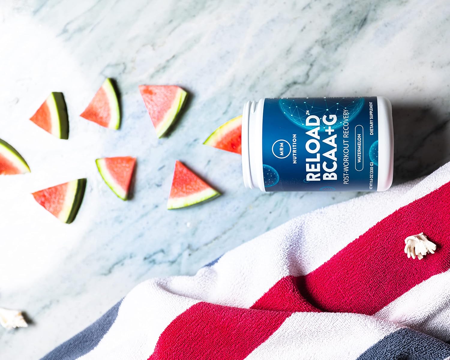 Mrm Nutrition Reload Bcaa+G Post-Workout Recovery | Watermelon Flavored | 9.6G Amino Acids | With Carnosyn® | Muscle Recovery | Keto Friendly | 840G, 67 Servings : Health & Household