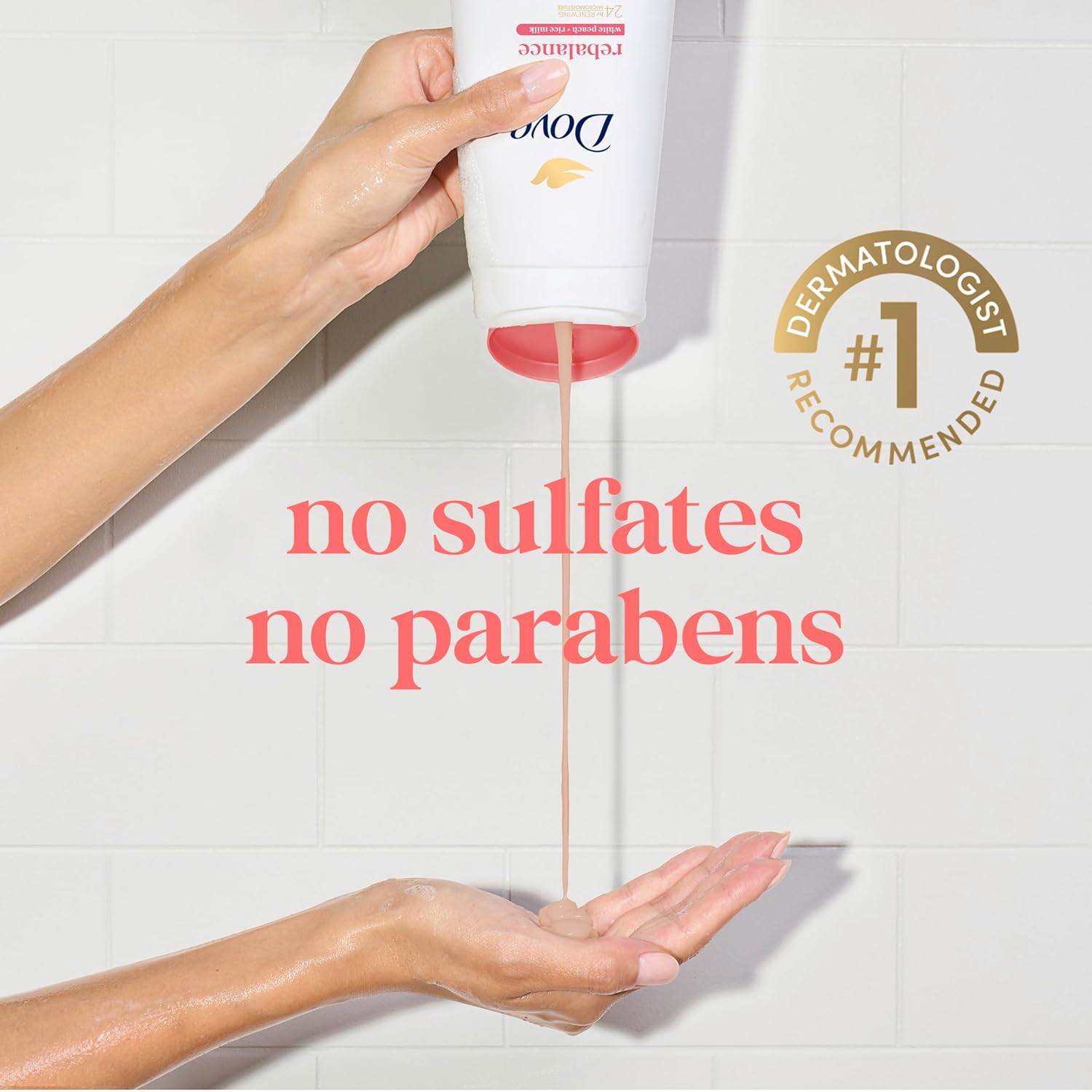 Dove Body Wash 3 Count Rebalance White Peach & Rice Milk For 24Hr Lotion-Soft Skin Moisturizing Skin Cleanser With No Sulfates No Parabens : Beauty & Personal Care