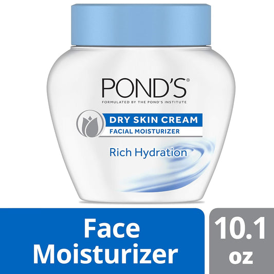 Pond'S Dry Skin Cream, Face Moisturizer For Women, Daily Skin Care Facial Moisturizer Cream For Dry Skin 10.1 Oz 3 Pack