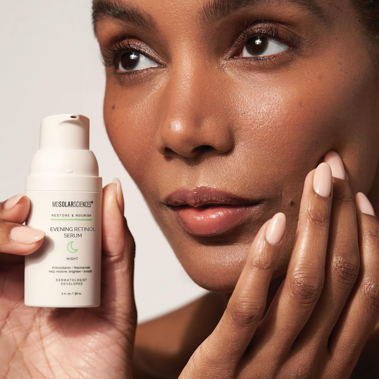 Mdsolarsciences Evening Retinol Serum | Lightweight & Moisturizing Anti-Aging Treatment | Reduces Appearance Of Discoloration, Fine Lines & Pores | Encapsulated Retinol For Sensitive Skin (1 Fl Oz) : Beauty & Personal Care