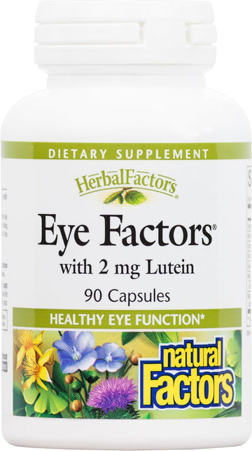 Natural Factors - Herbalfactors Eye Factors With 2Mg Lutein, Supports Healthy Eye Function, 90 Capsules