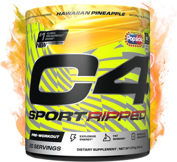Cellucor C4 Sport Ripped Pre Workout Powder - Jolly Rancher Cherry - Nsf Certified For Sport - Elite Hydration - 200Mg Caffeine + Creatine + Beta-Alanine - Electrolytes And Energy - 20 Servings