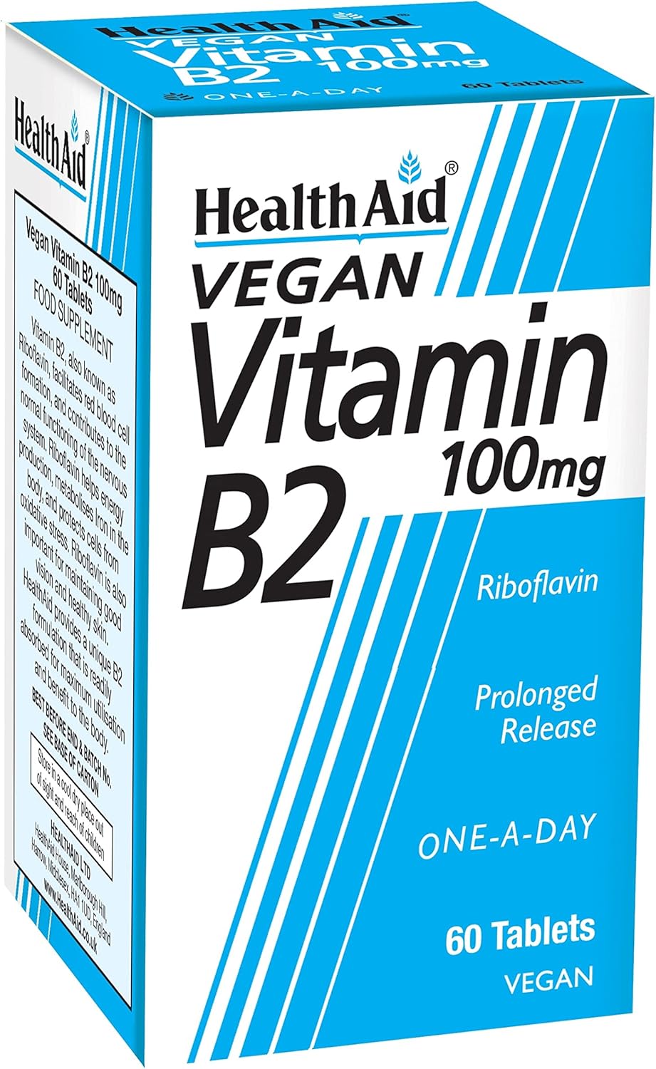 Healthaid Vitamin B2 (Riboflavin) 100Mg - Prolong Release - 60 Tablets