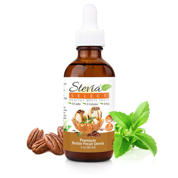 Stevia Select Butter Pecan Stevia Extract Liquid - Zero Calorie Sweetener - All Natural Liquid Stevia Extract Sweetener Liquid - Pure Stevia Liquid Sweetener - Keto Sweetener & Sugar Alternative 2 Oz