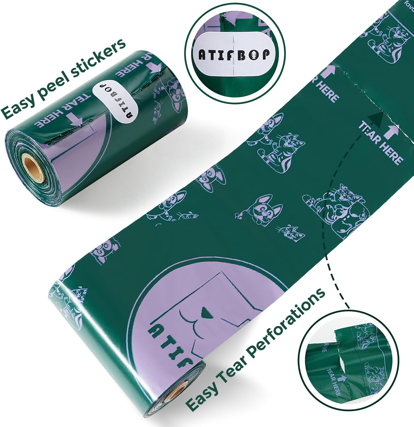 Dog Poop Bags Rolls, Extra Thick And Leak-Proof Recycled Poop Bags For Dogs, 270 Bags 18 Refill Rolls, Scented Waste Bag For Dog And Cat, Made From 65% Recycled Plastics