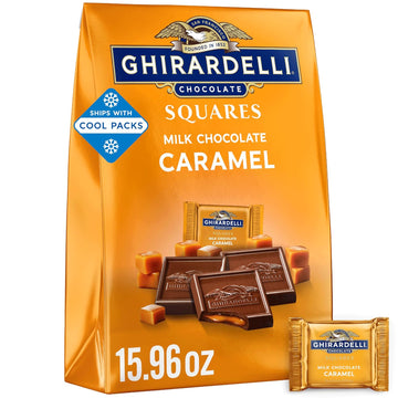 Ghirardelli Milk Chocolate Squares With Caramel Filling, 15.96 Oz Bag