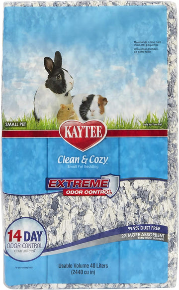 Kaytee Extreme Odor Control Bedding For Pet Guinea Pigs, Rabbits, Hamsters, Gerbils, And Chinchillas, 40 Liter