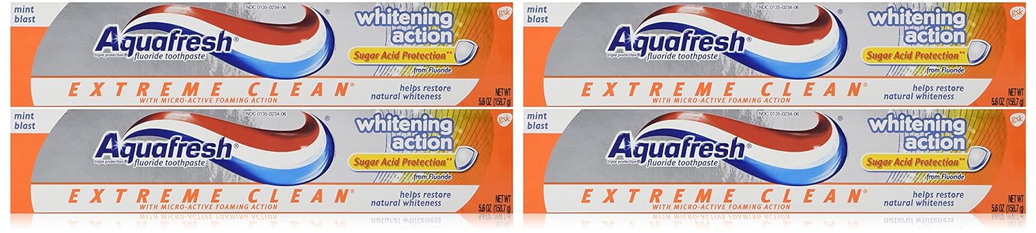 Aquafresh Action Toothpaste, Extreme Clean Whitening : Health & Household