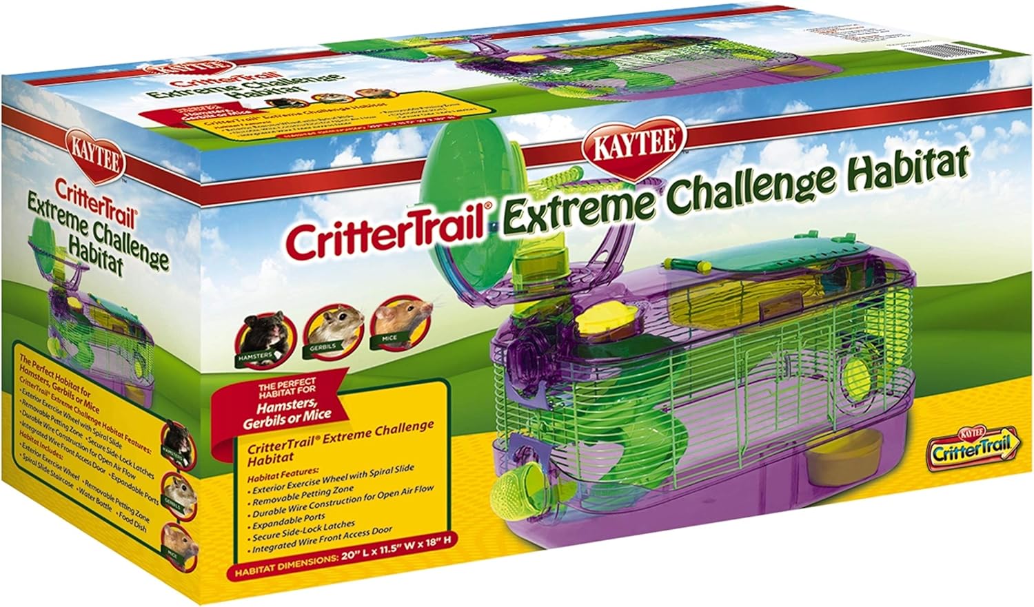 Kaytee Crittertrail Extreme Challenge Habitat For Pet Dwarf Hamsters, Gerbils Or Mice