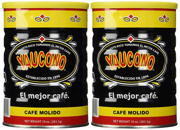 Yaucono Ground Coffee, Medium Roast, 10 Ounce Can (Pack Of 2)