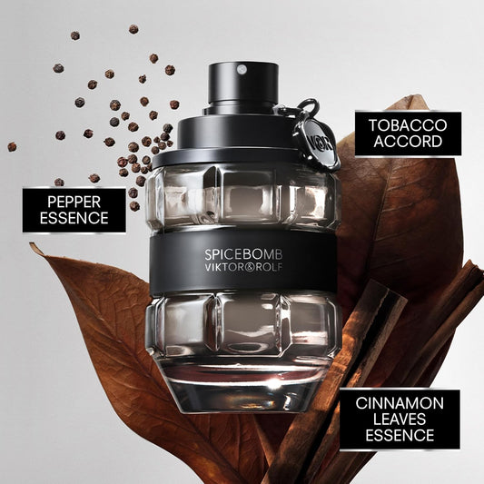 Viktor&Rolf - Spicebomb Eau De Toilette - Woody & Spicy - Cologne For Men - With Notes Of Citrus & Tobacco