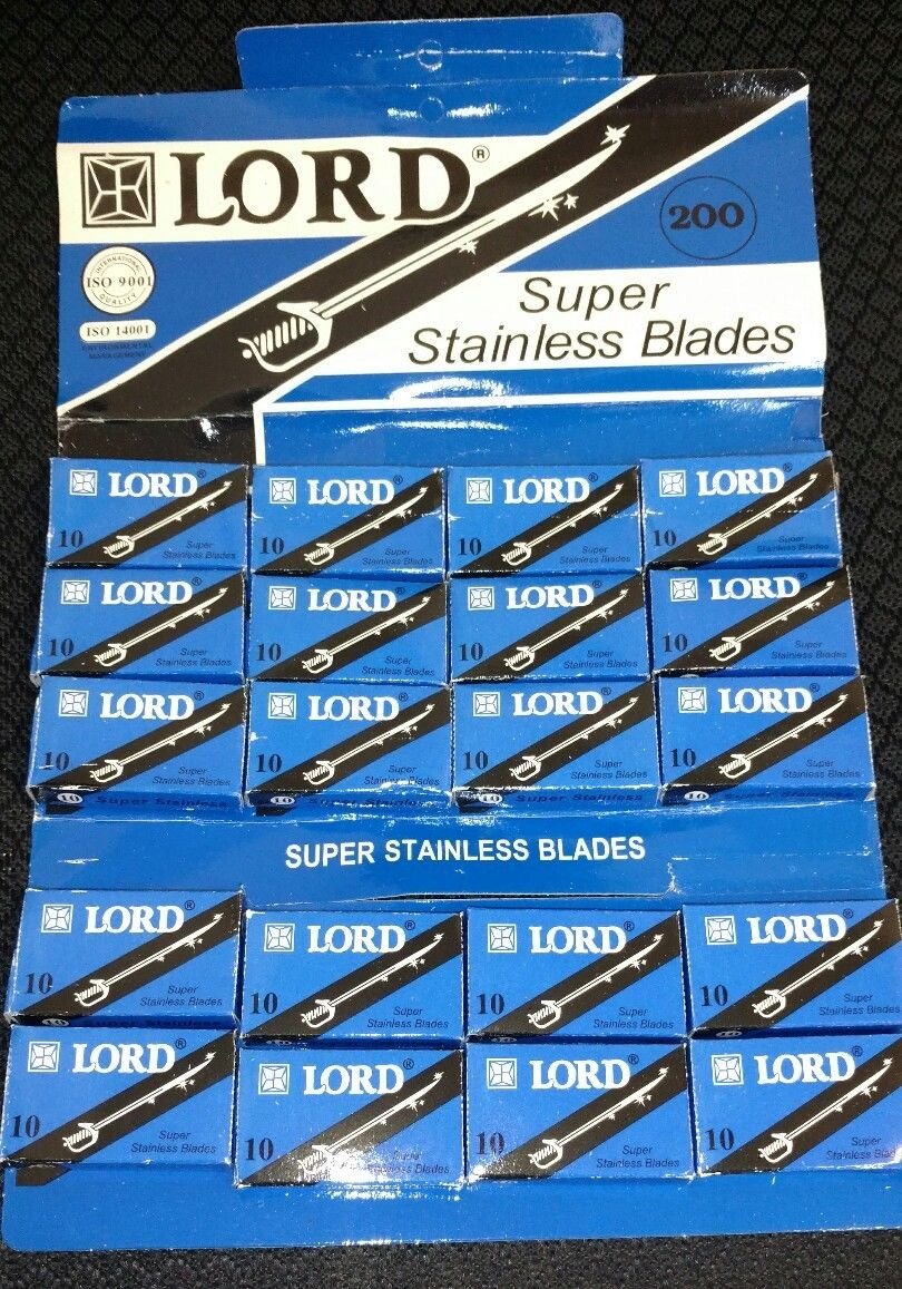 200 Lord Super Stainless Double Edge Safety Razor Blades