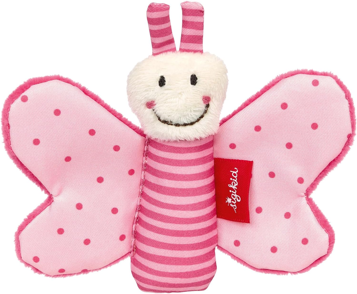 Sigikid Greifling Schmetterling, Redstars Babyspielzeug Mit Knisterfolie: Greifen, Entdecken, Spielen, Für Babys Ab Geburt, Art.-Nr. 42834, Pink-Rosa, 9X12X2 Cm : Baby