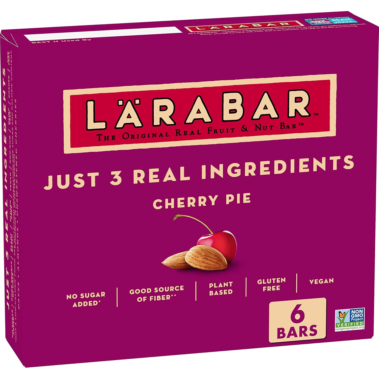 Larabar Cherry Pie, Gluten Free Vegan Fruit & Nut Bars, 1.7 Oz Bars, 6 Ct