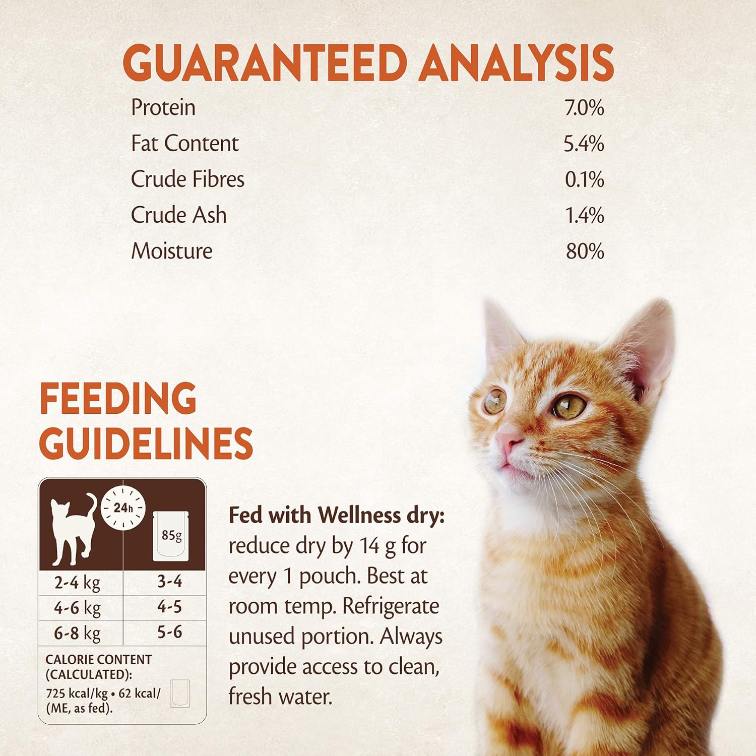 Wellness CORE Tender Cuts, Wet Cat Food, Cat Food Wet with Tender Pieces in Sauce, Grain Free, High Meat Content, Chicken & Salmon, 24 x 85 g :Pet Supplies