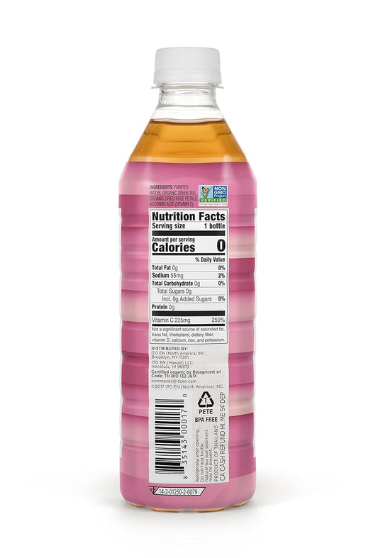 Teas' Tea Unsweetened Rose Green Tea 16.9 Ounce (Pack Of 12) Organic, Sugar Free, 0 Calories