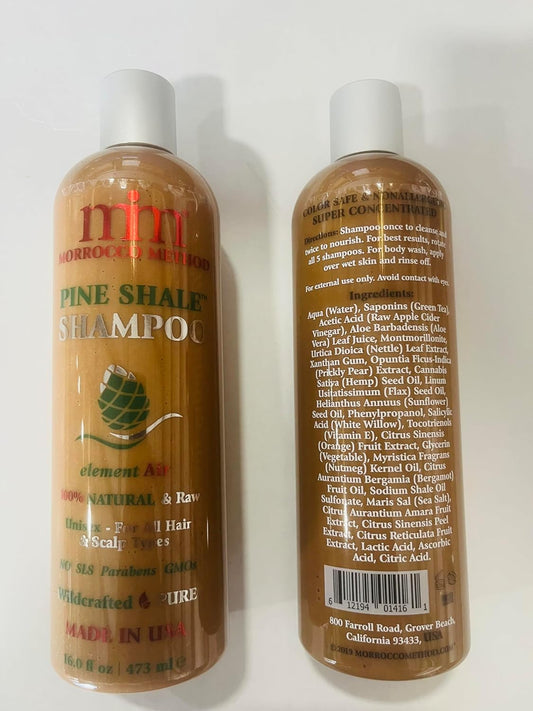 Morrocco Method Pine Shale Shampoo - 100% Natural & Raw. Unisex For All Hair & Scalp Types. No Sls, Parabens Or Gmo'S. Made In Usa. 2 Oz