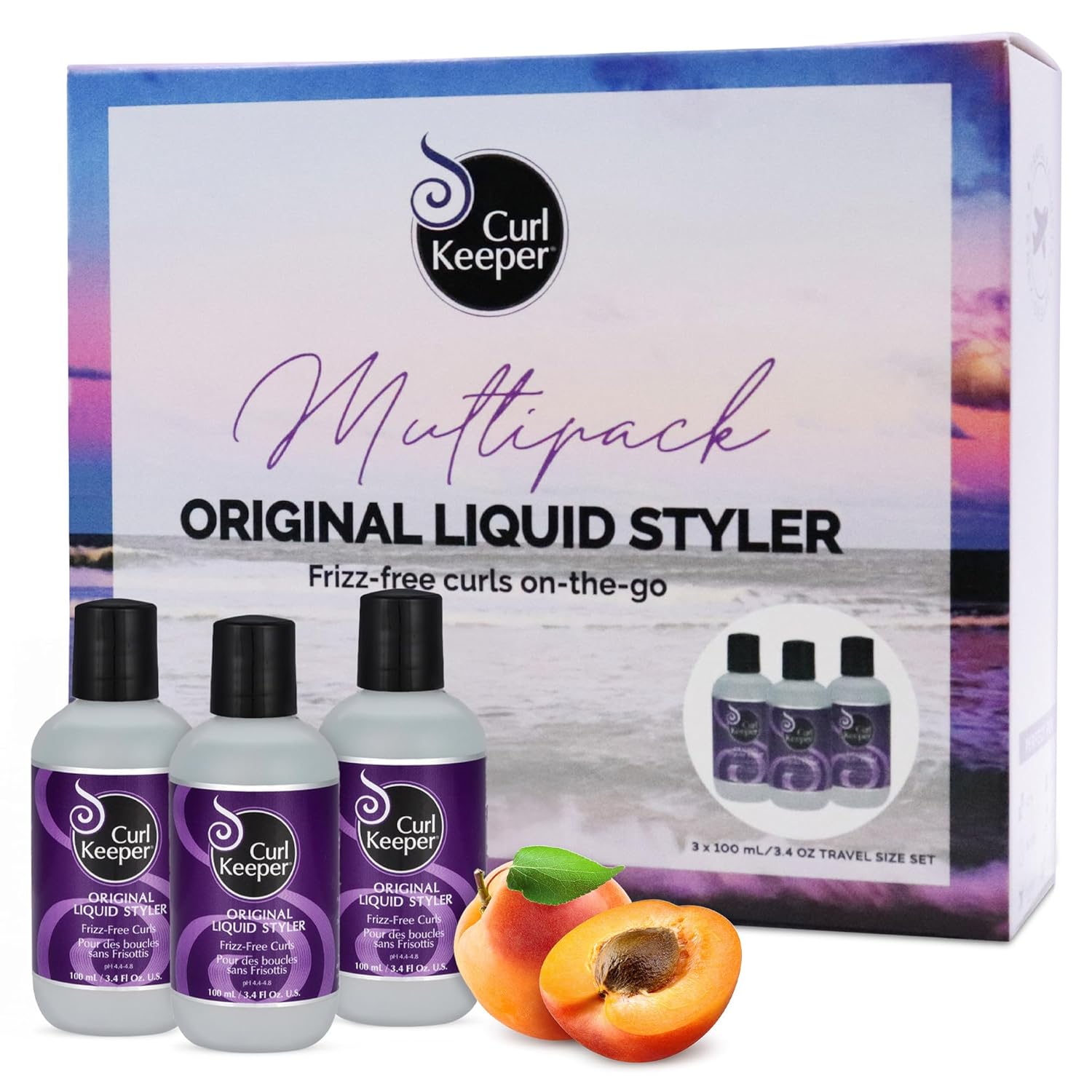 Original Curl Keeper Anti-Frizz Curl Defining Hair Styler (12 Oz) - Lightweight Curl Definer Liquid Gel For All Weather Conditions - Wavy & Curly Hair Products For Women (Cream Alternative)