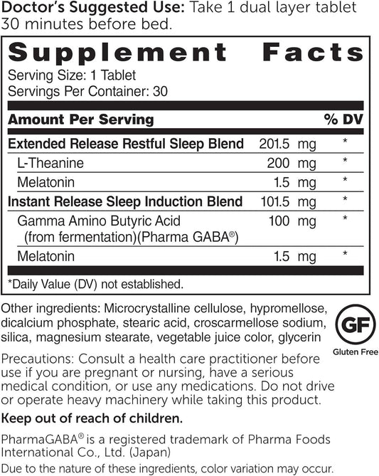Dr. Whitaker Restful Night Extended Release Melatonin Sleep Aid Helps You Fall Asleep And Stay Asleep Longer With Dual-Layer, Extended Release Technology, 30 Tablets (30-Day Supply)