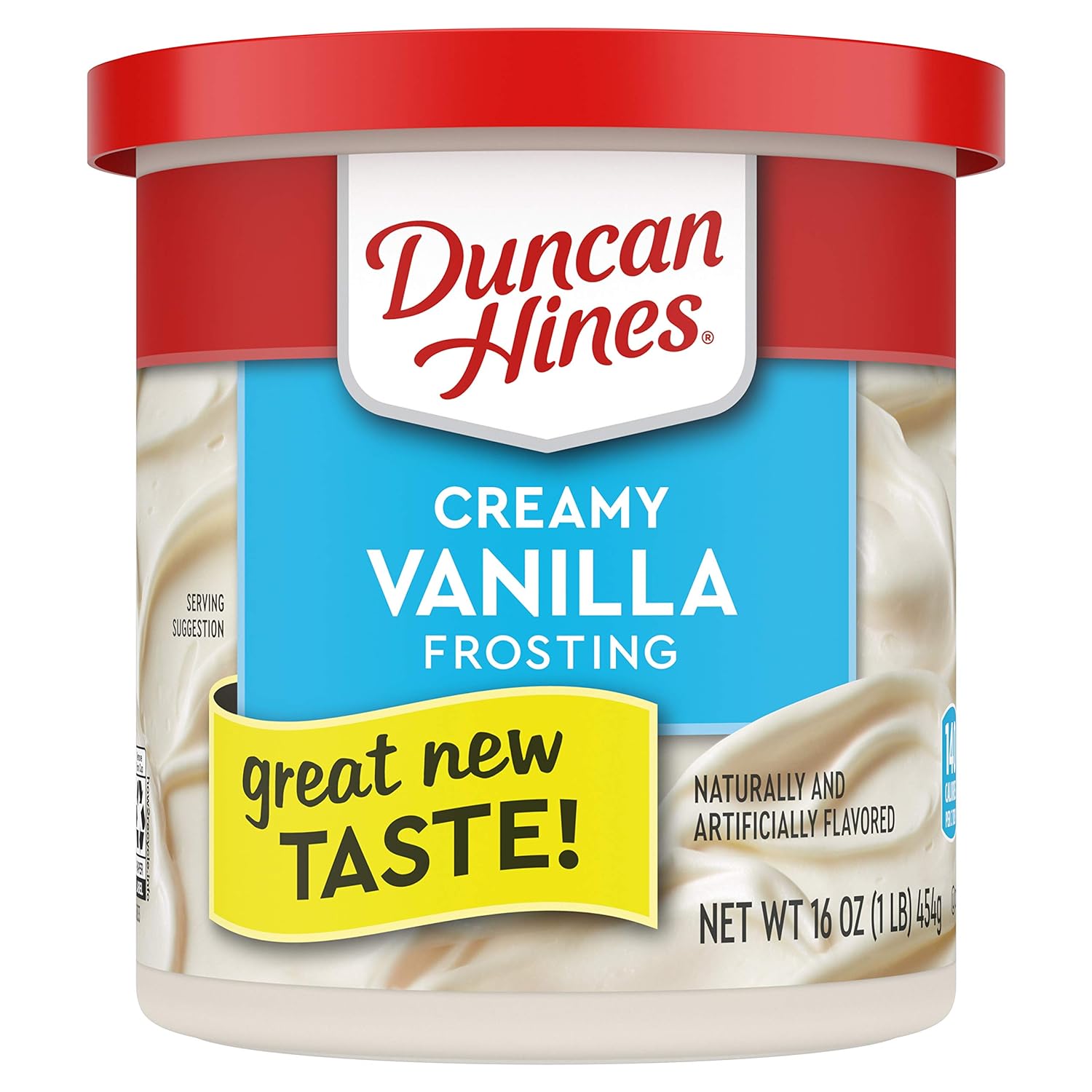 Duncan Hines Creamy Vanilla Flavored Frosting, 16 OZ Can of Dessert and Cake Frosting (8 Pack)