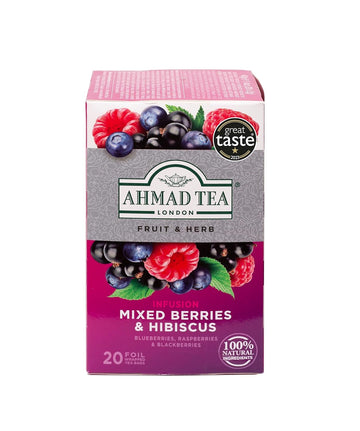 Ahmad Tea, Mixed Berries & Hibiscus, 20 Count (Pack Of 6)