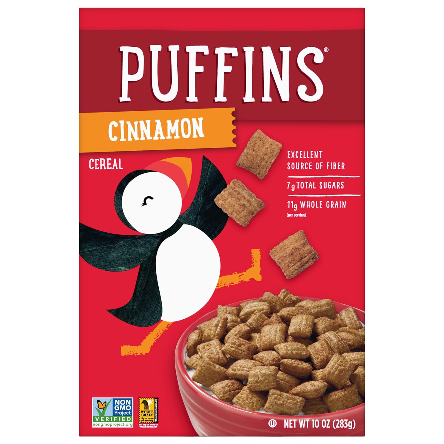 Barbara's® Puffins® Cinnamon Cereal, Non-GMO, Vegan, 10 Oz Box