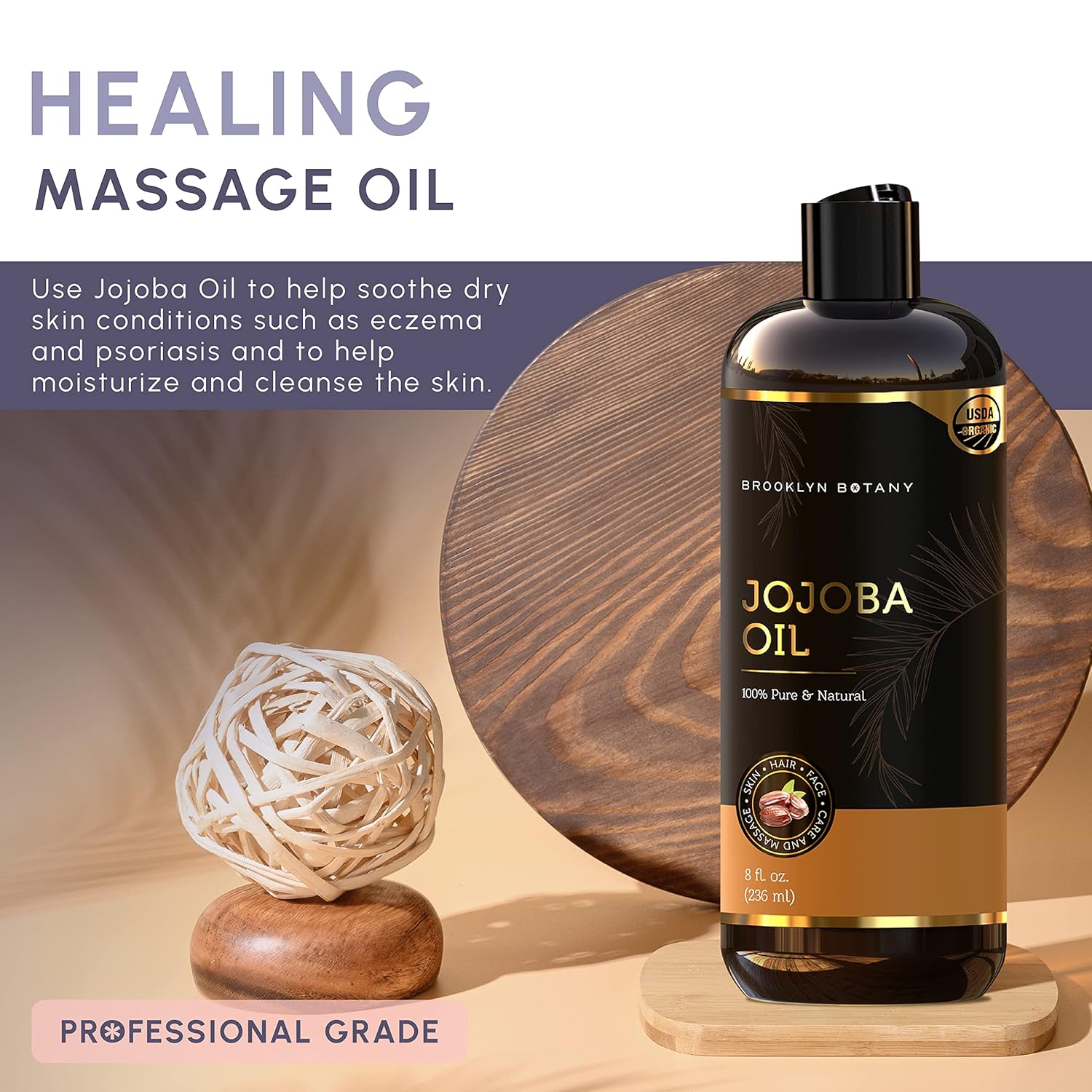 Brooklyn Botany Vegetable Glycerin - 8 Fl Oz, Pure Vegetable Glycerin Body Oil, Hair Oil, Skin Moisturizer, Carrier Oil For Essential Oils, Homemade Blends And Massage Oil : Health & Household