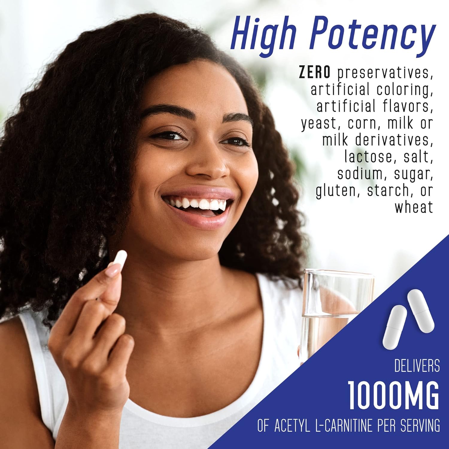 Acetyl L-Carnitine 1000mg Capsules - 200 Easy to Swallow Veggie Capsules - Acetyl l Carnitine Supplement Helps Support Focus, Brain Function, and Energy : Health & Household