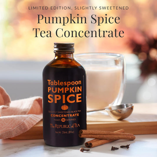 The Republic Of Tea – Tablespoon Pumpkin Spice, Black Tea Concentrate, 8 Fl Oz -16 Servings