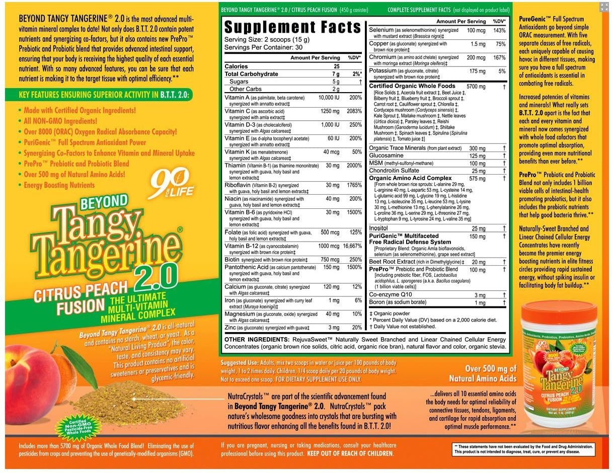 Beyond Tangy Tangerine 2.0 Citrus Peach Infusion Canister 3-Pack By Youngevity