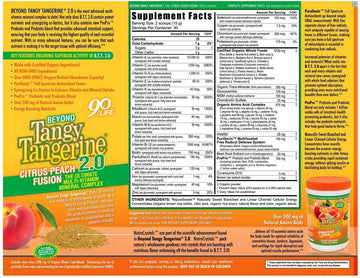 Beyond Tangy Tangerine 2.0 Citrus Peach Infusion Canister 3-Pack By Youngevity