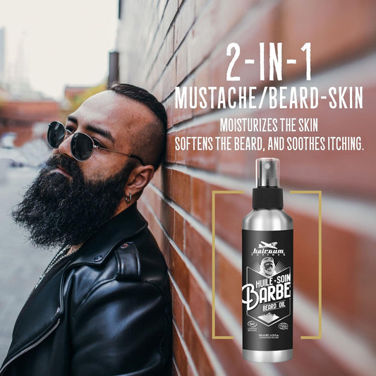 Hairgum Beard Oil - Mens Grooming Beard Oil With Natural Ingredients - Moisturize Beard With Organic Sesame Oil - Grease Free All Natural Beard Oil (Large)