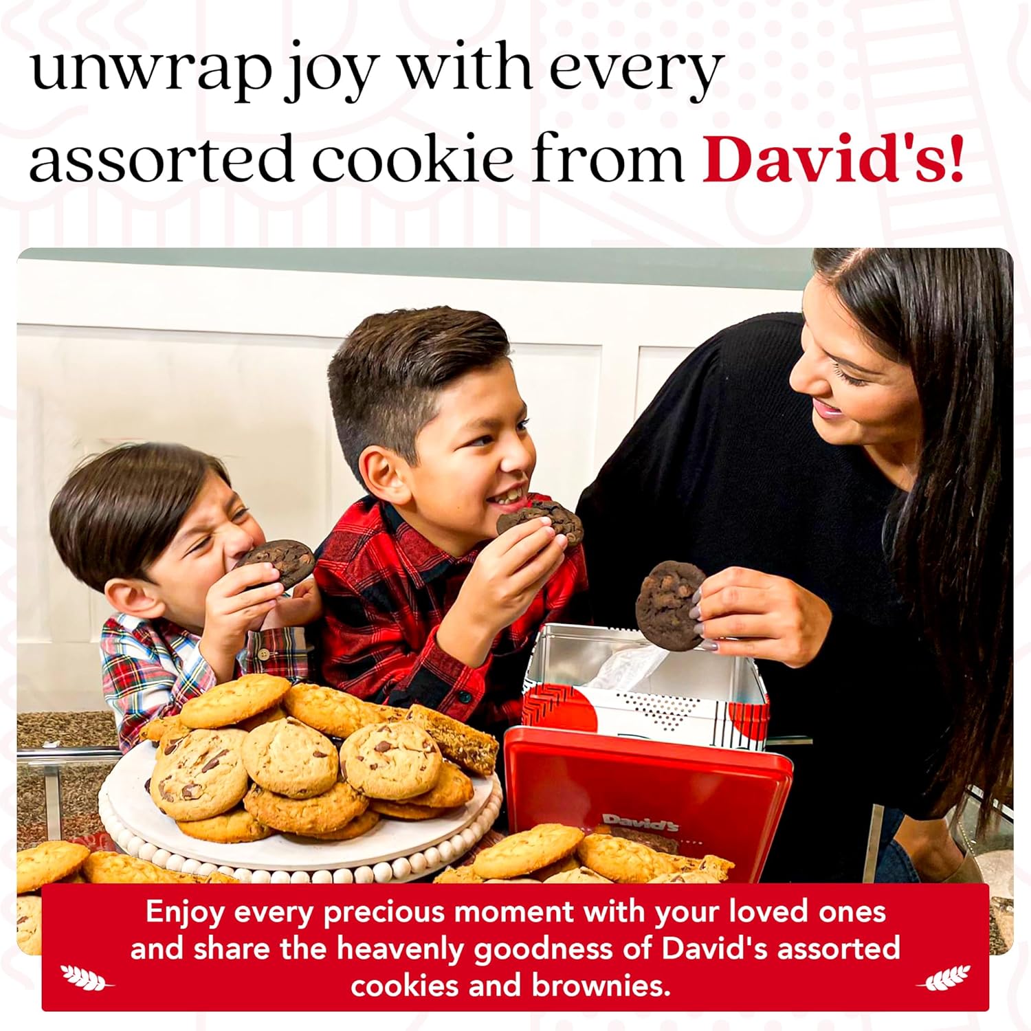 David'S Cookies Assorted Cookies Tin Party Pack - 3Lbs | Fresh-Baked Handmade With Premium Ingredients, Delectable Treats & Gourmet Food Gift For Family & Friends | Great For Sharing On Every Occasion