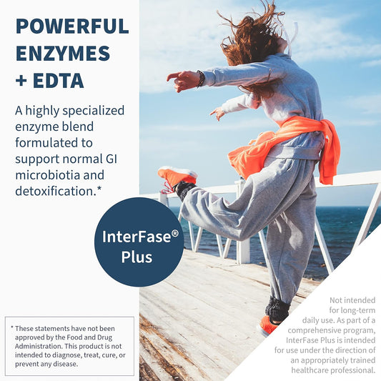 Klaire Labs Sfi Health Ther-Biotic Interfase Plus - Anti Biofilm Enzymes With Edta To Support Gut Flora, Toxin Cleanse & Full Body Detox - Promote Biofilm Matrix Disruption (120 Capsules)