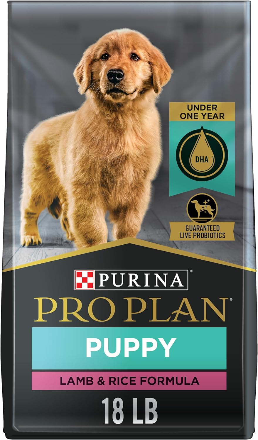 Purina Pro Plan High Protein Puppy Food DHA Lamb & Rice Formula - 18 lb. Bag