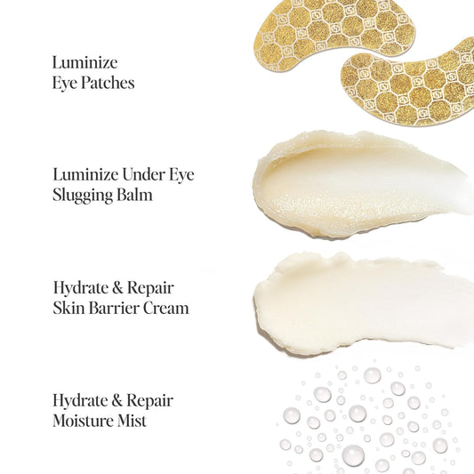 Jouer Skincare Starter Set - Includes Vitamin K Cream, Skin Barrier Repair Dd Cream, Caffeine Eye Patches, And Face Moisture Mist