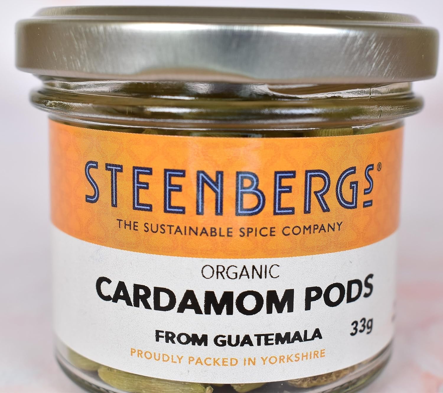 Steenbergs Organic Green Cardamom Pods Standard - 33G