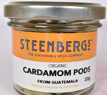 Steenbergs Organic Green Cardamom Pods Standard - 33G