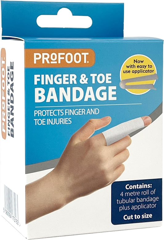 PROFOOT Finger & Toe Bandage - Protects Finger and Toe Injuries - 4 Metre Roll of Tubular Bandage - Easy to Use - Multi Use Bandage : Amazon.co.uk: Health & Personal Care