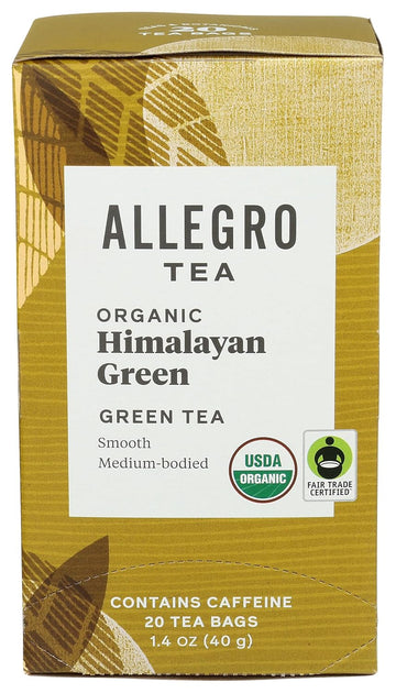 Allegro Tea, Organic Himalayan Green Tea Bags, 20 Ct