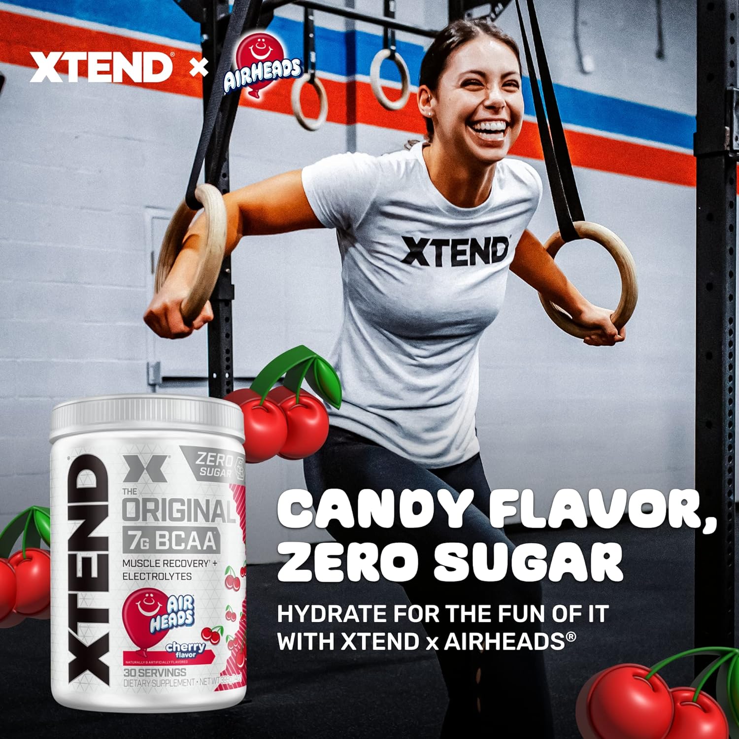 XTEND Original BCAA Powder Airheads White Mystery | ZERO CARB, ZERO SUGAR - Post Workout Muscle Recovery Drink with Amino Acids - 7g BCAAs for Men & Women | 30 Servings : Health & Household