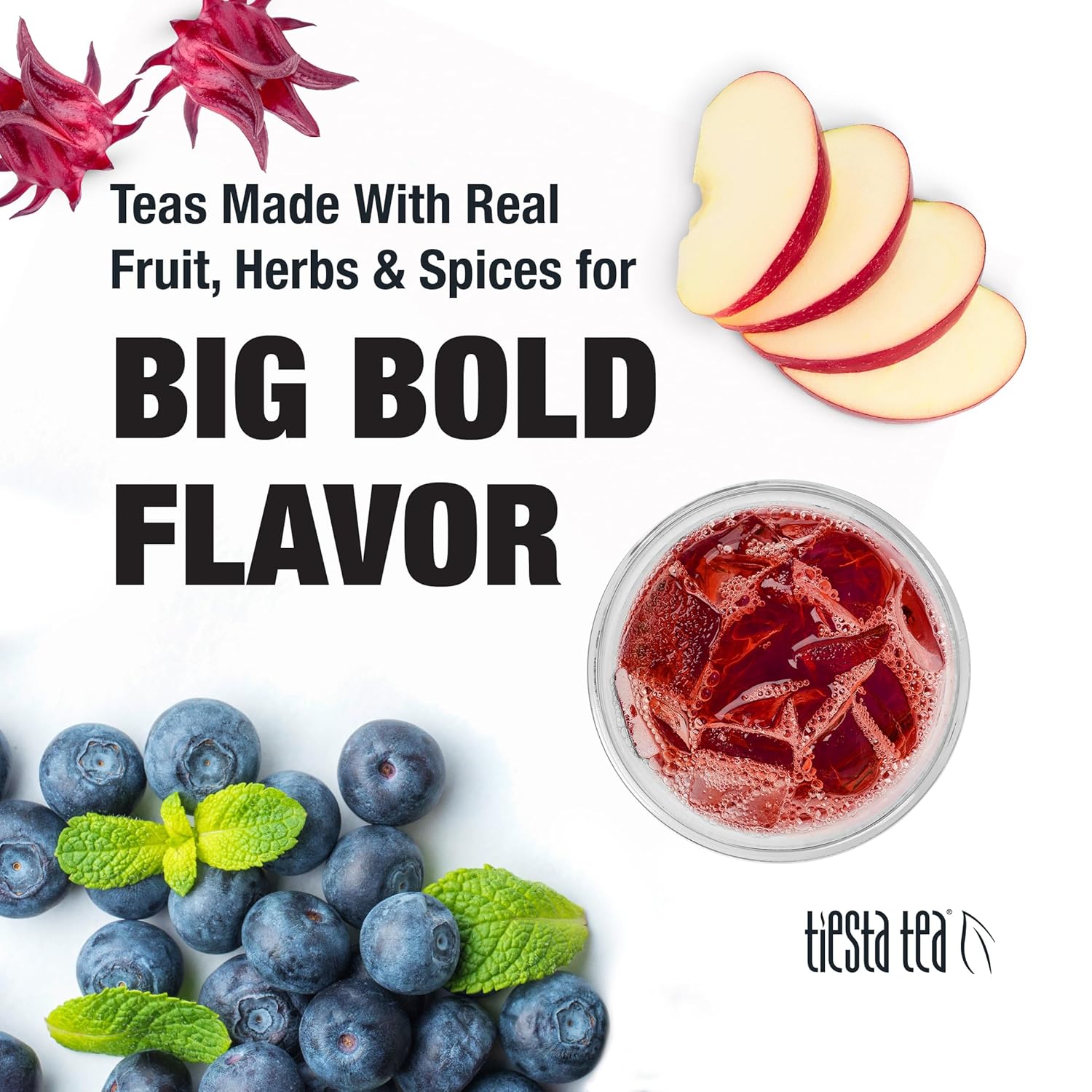 Tiesta Tea - Blueberry Wild Child Cold Brew | Blueberry Hibiscus Herbal Tea | Loose Leaf Iced Tea Blend | Non Caffeinated Iced Tea | 10 Cold Brew Tea Packets - Brews 1 Family-Sized Pitcher Each