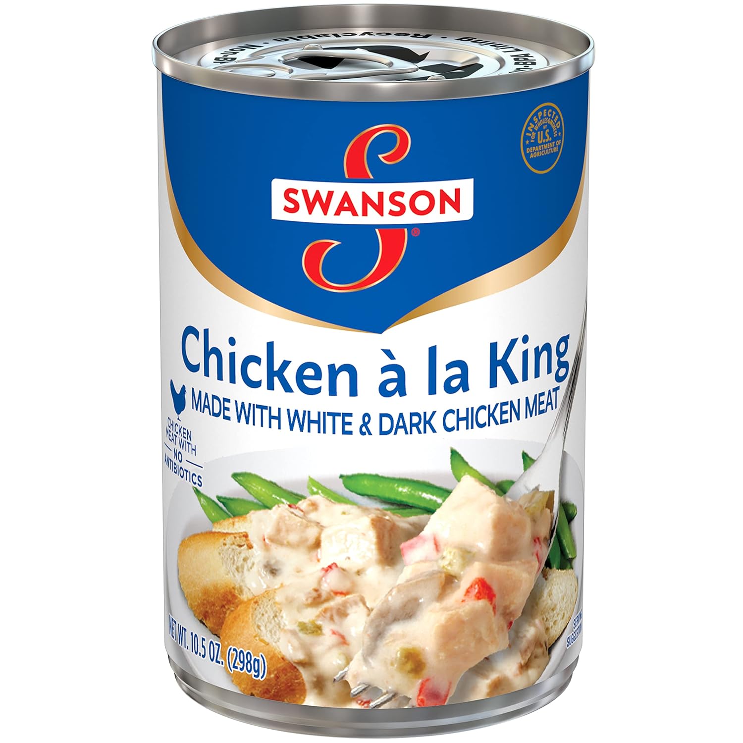 Swanson Chicken á la King Made with White & Dark Chicken Meat, 10.5  (Pack of 12 Can)